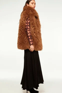 MISA Los Angeles Jackets|Tops>RYLEIGH VEST Lattefauxfur