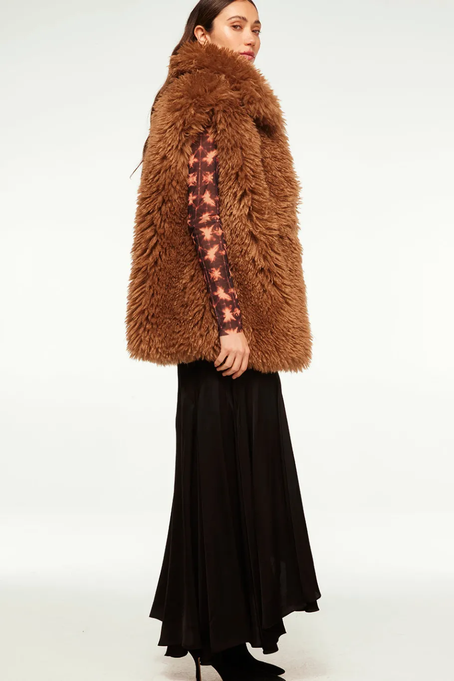 MISA Los Angeles Jackets|Tops>RYLEIGH VEST Lattefauxfur