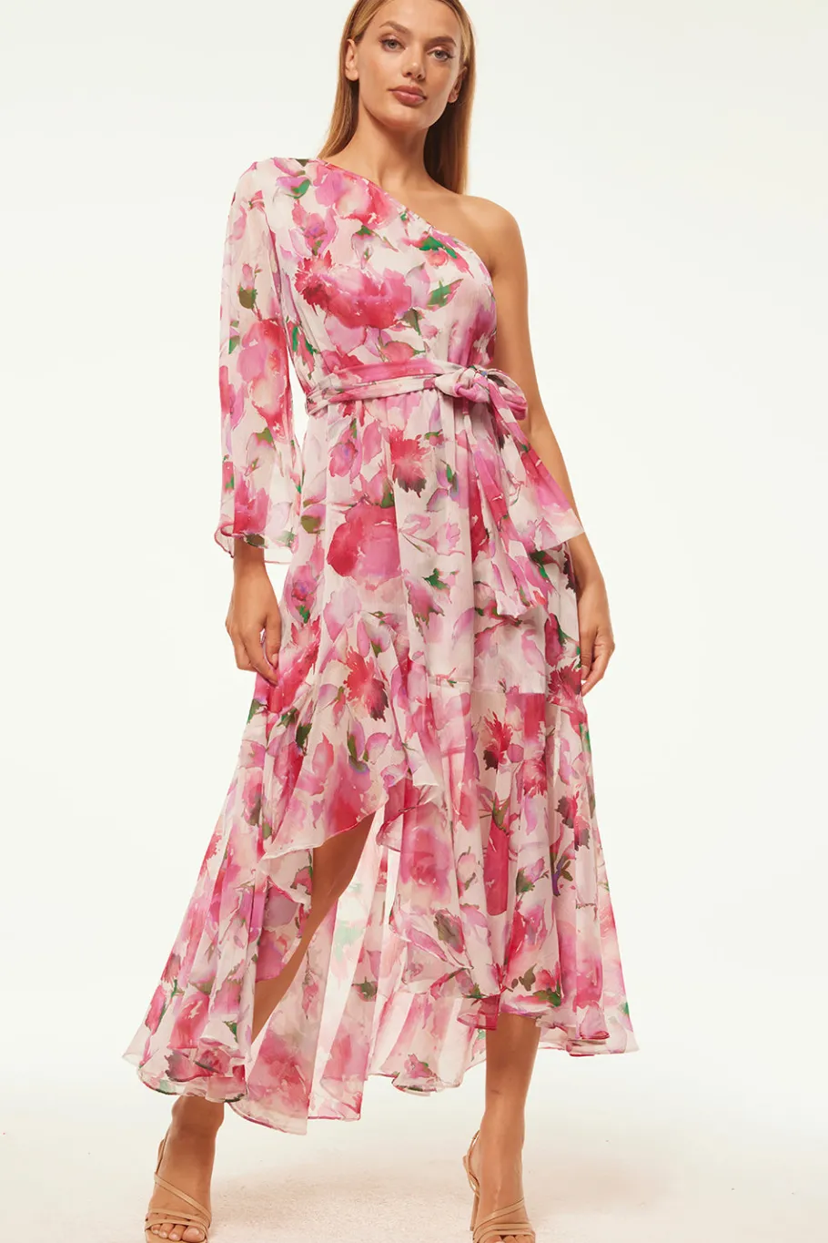 MISA Los Angeles Wedding Guest|Engagement Party>SABRINA DRESS Gardenfuchsia