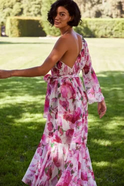 MISA Los Angeles Wedding Guest|Engagement Party>SABRINA DRESS Gardenfuchsia
