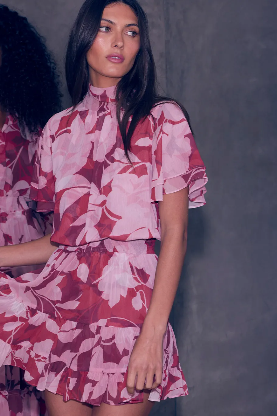 MISA Los Angeles Wedding Guest|Misa Classics>SAFFIE DRESS Florarosada
