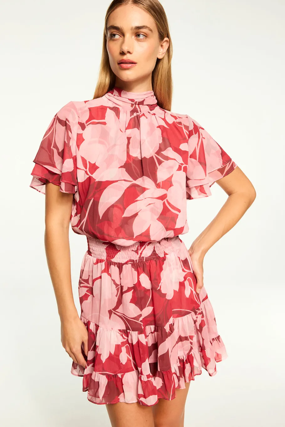 MISA Los Angeles Wedding Guest|Misa Classics>SAFFIE DRESS Florarosada