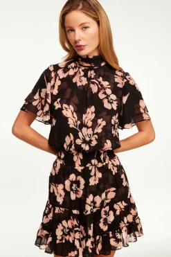 MISA Los Angeles Wedding Guest|Misa Classics>SAFFIE DRESS Auricflora