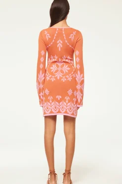 MISA Los Angeles Knit|Mini>SAHAR DRESS Pinkflorasantiago