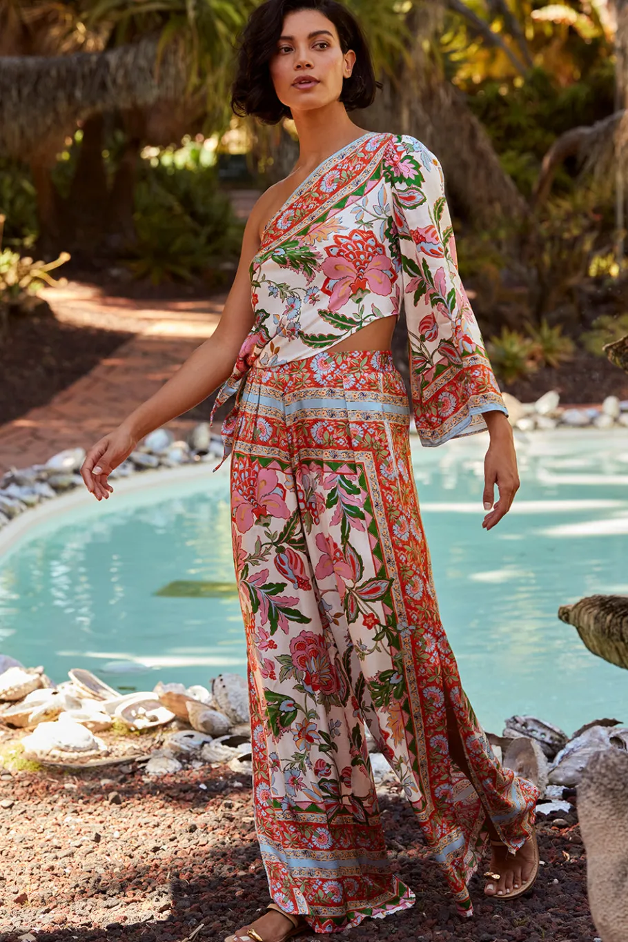 MISA Los Angeles Honeymoon|Matching Sets>SELENA PANT Casablancabordermix