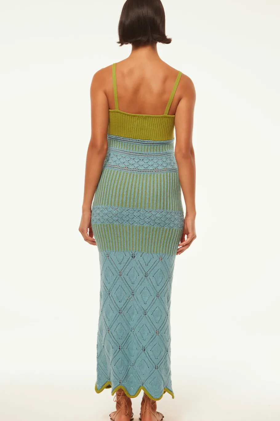 MISA Los Angeles Honeymoon|Knit>SEZEN DRESS Blue