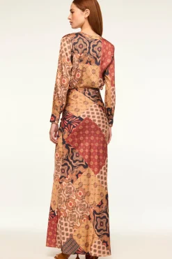 MISA Los Angeles Matching Sets|Skirts & Shorts>SIERRA SKIRT Surrealpatchworksatin