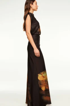 MISA Los Angeles Matching Sets|Skirts & Shorts>SIERRA SKIRT Yellowrosesatin