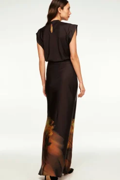 MISA Los Angeles Matching Sets|Skirts & Shorts>SIERRA SKIRT Yellowrosesatin