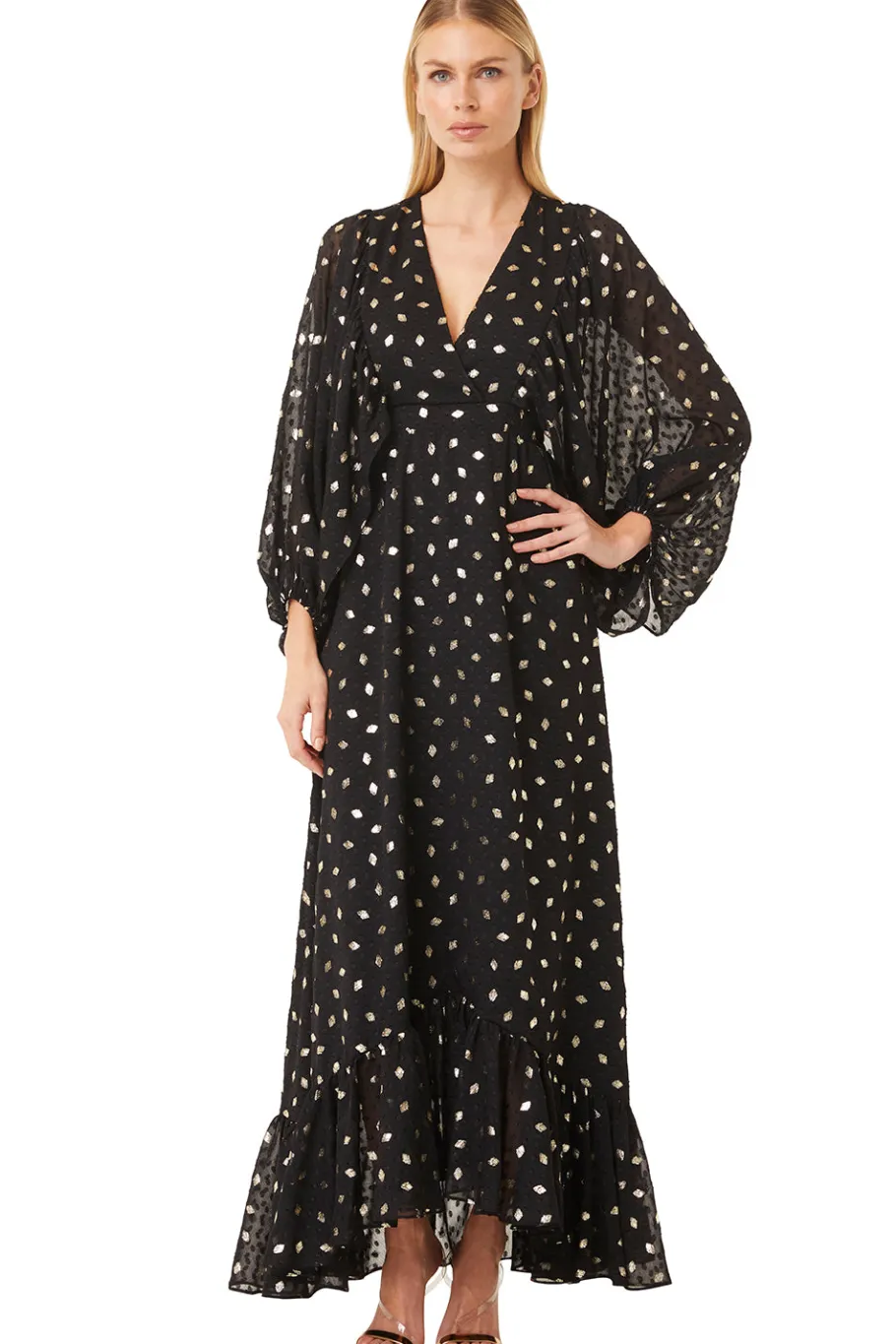 MISA Los Angeles Wedding Guest|Long-sleeve>SIGRID DRESS Diamondclipdot
