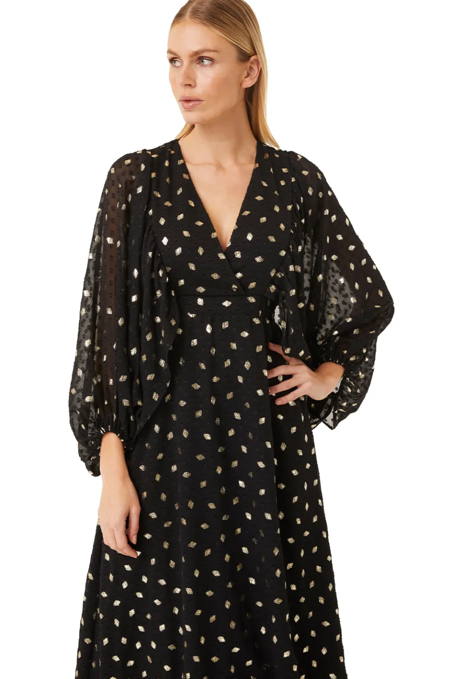 MISA Los Angeles Wedding Guest|Long-sleeve>SIGRID DRESS Diamondclipdot