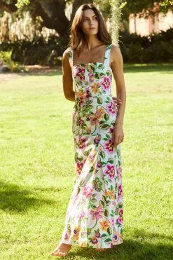 MISA Los Angeles Honeymoon|Engagement Party>SILVANA DRESS Floraexoticacottonpoplin