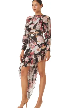 MISA Los Angeles Exclusives|Matching Sets>SKY SKIRT Floratropicalblack