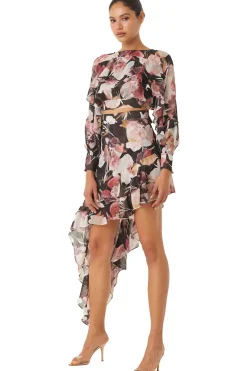 MISA Los Angeles Exclusives|Matching Sets>SKY SKIRT Floratropicalblack