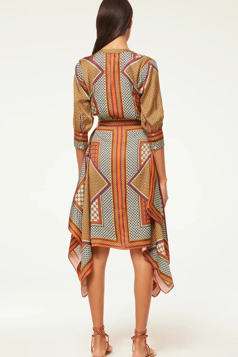 MISA Los Angeles Long-sleeve|Midi>SOLMAZ DRESS Positanoscarf