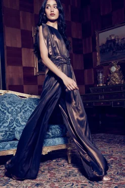 MISA Los Angeles Jumpsuits & Rompers|Jumpsuits & Rompers>SOPHIA JUMPSUIT Burnishedbronze