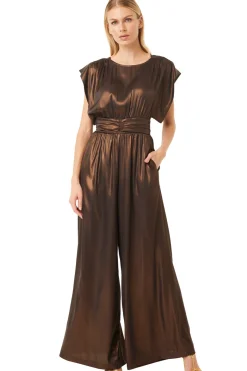 MISA Los Angeles Jumpsuits & Rompers|Jumpsuits & Rompers>SOPHIA JUMPSUIT Burnishedbronze