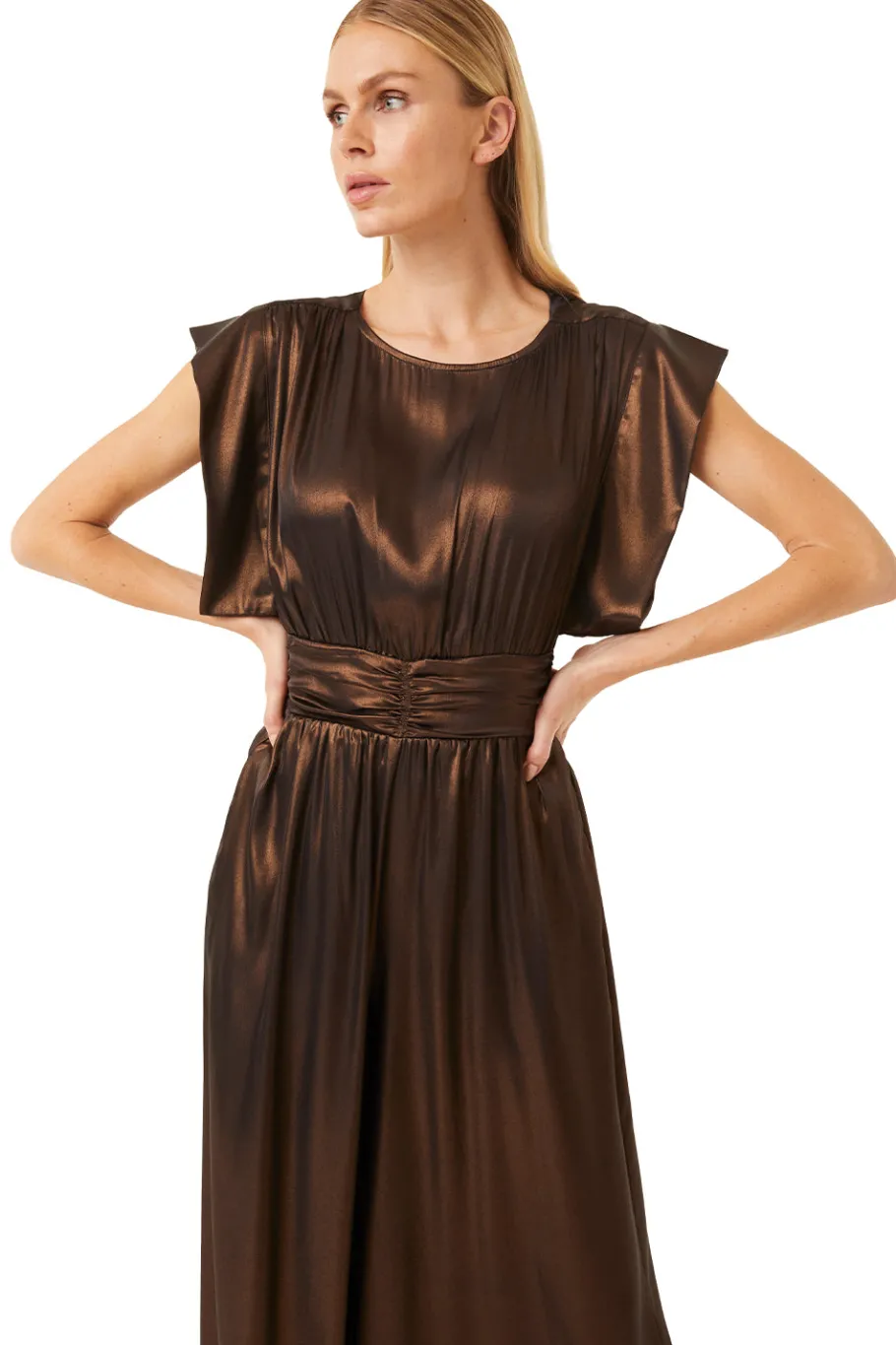 MISA Los Angeles Jumpsuits & Rompers|Jumpsuits & Rompers>SOPHIA JUMPSUIT Burnishedbronze