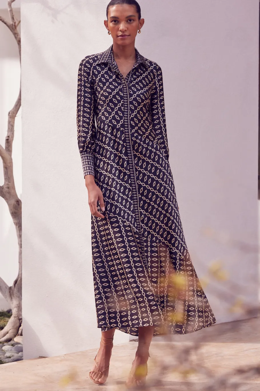 MISA Los Angeles Long-sleeve|Maxi>STEVIE DRESS Gowestgeomix