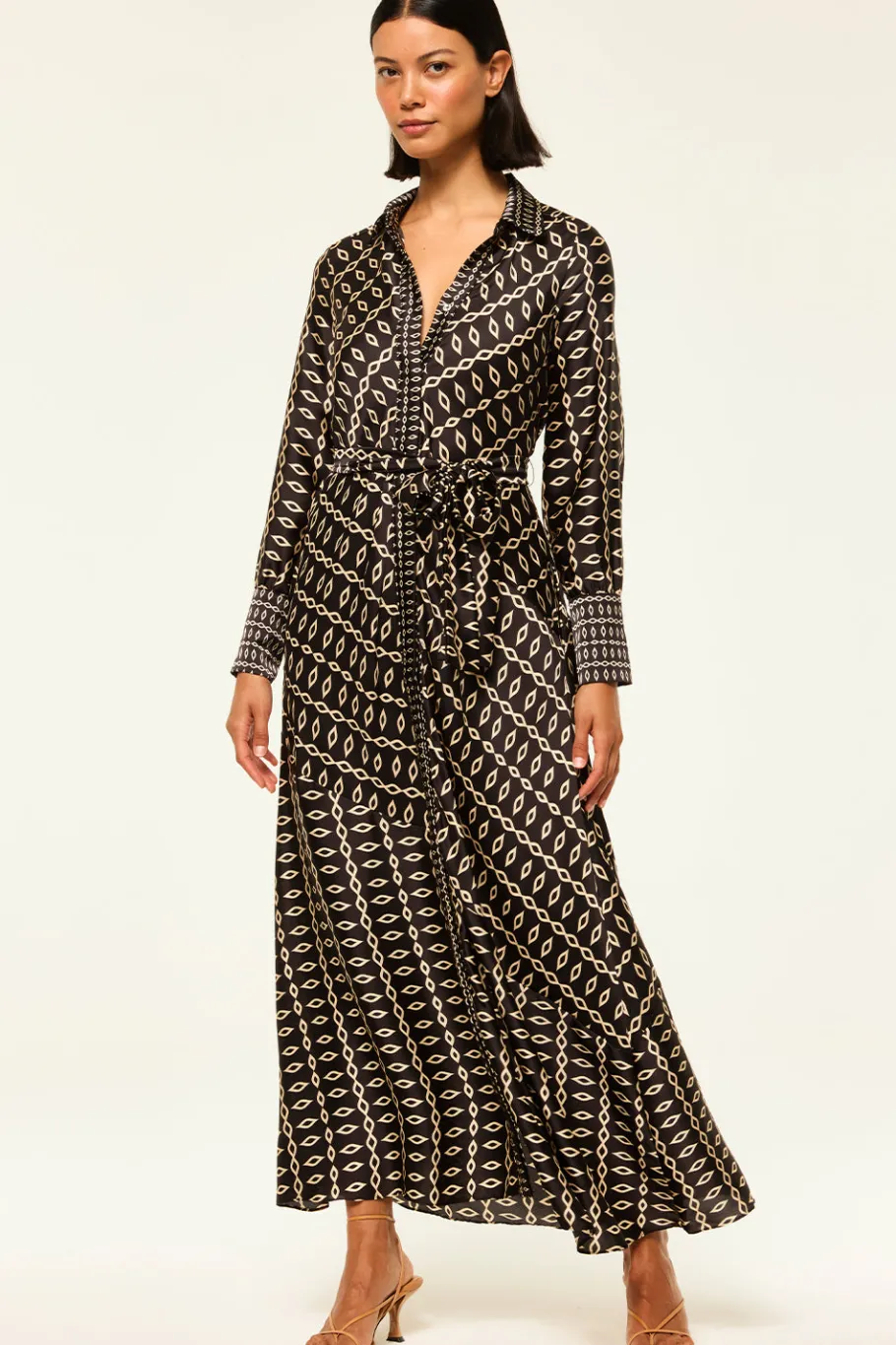 MISA Los Angeles Long-sleeve|Maxi>STEVIE DRESS Gowestgeomix