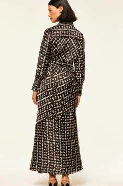 MISA Los Angeles Long-sleeve|Maxi>STEVIE DRESS Gowestgeomix