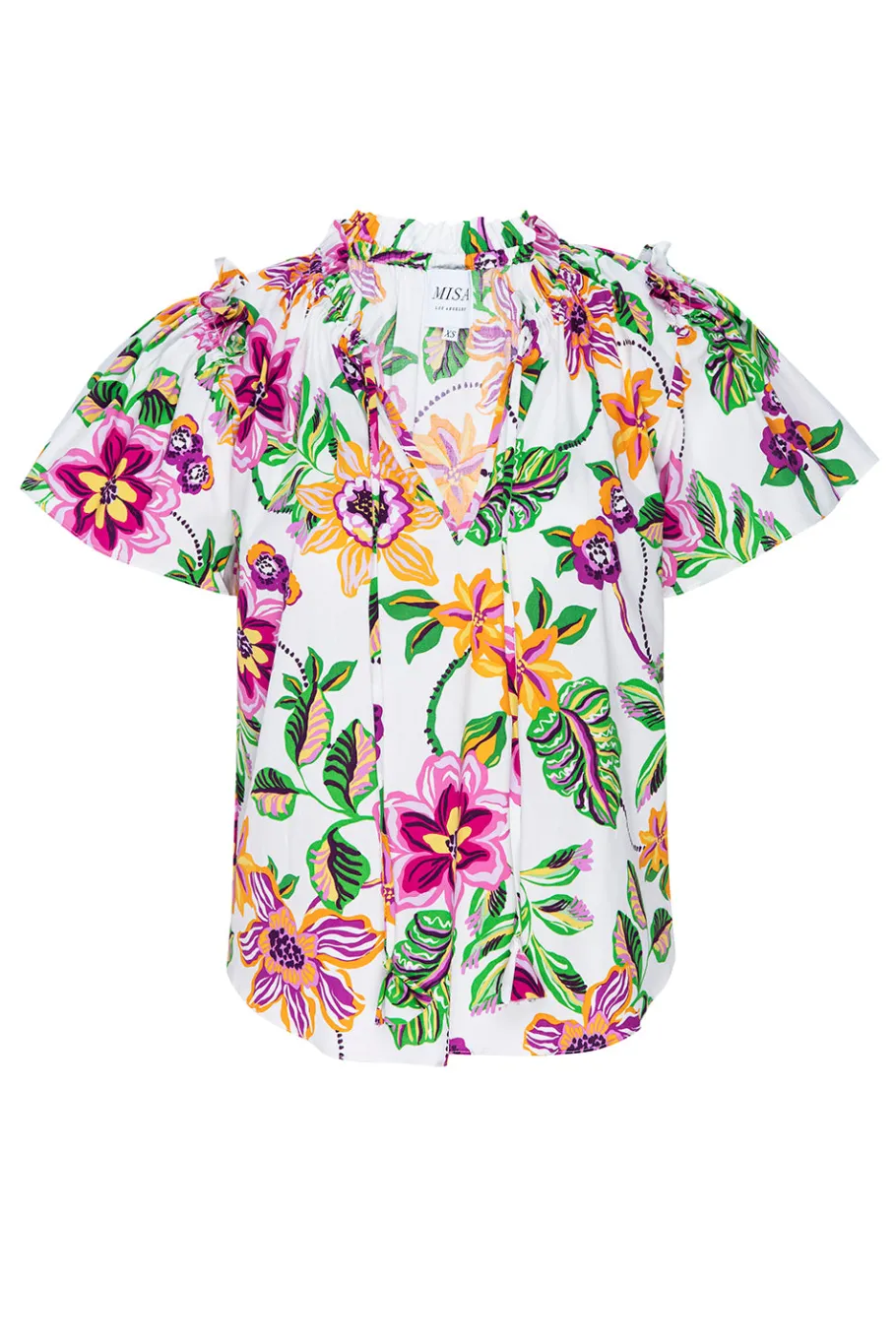 MISA Los Angeles Tops>SUPARNA TOP Floraexoticacottonpoplin
