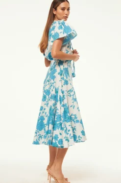 MISA Los Angeles Matching Sets|Tops>SUPARNA TOP Turquoiseflorapoplin