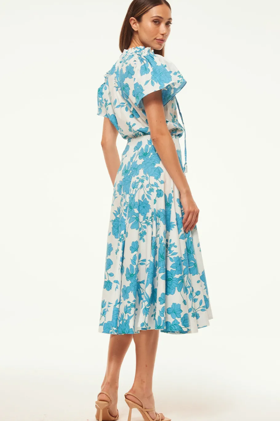 MISA Los Angeles Matching Sets|Tops>SUPARNA TOP Turquoiseflorapoplin