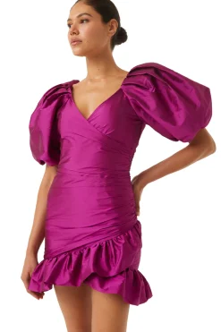 MISA Los Angeles Wedding Guest|Mini>SYBIL DRESS Magenta