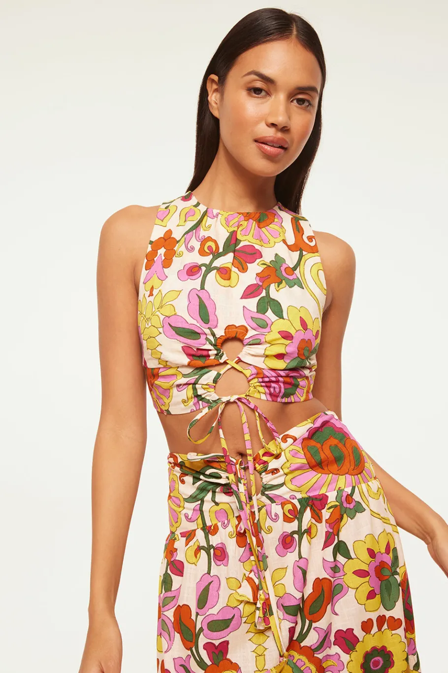 MISA Los Angeles Matching Sets|Tops>TANZIA TOP Floralcorsicamulti