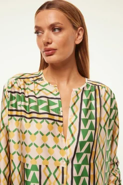 MISA Los Angeles Matching Sets|Tops>TEODORA TOP Limoncellogeosatin