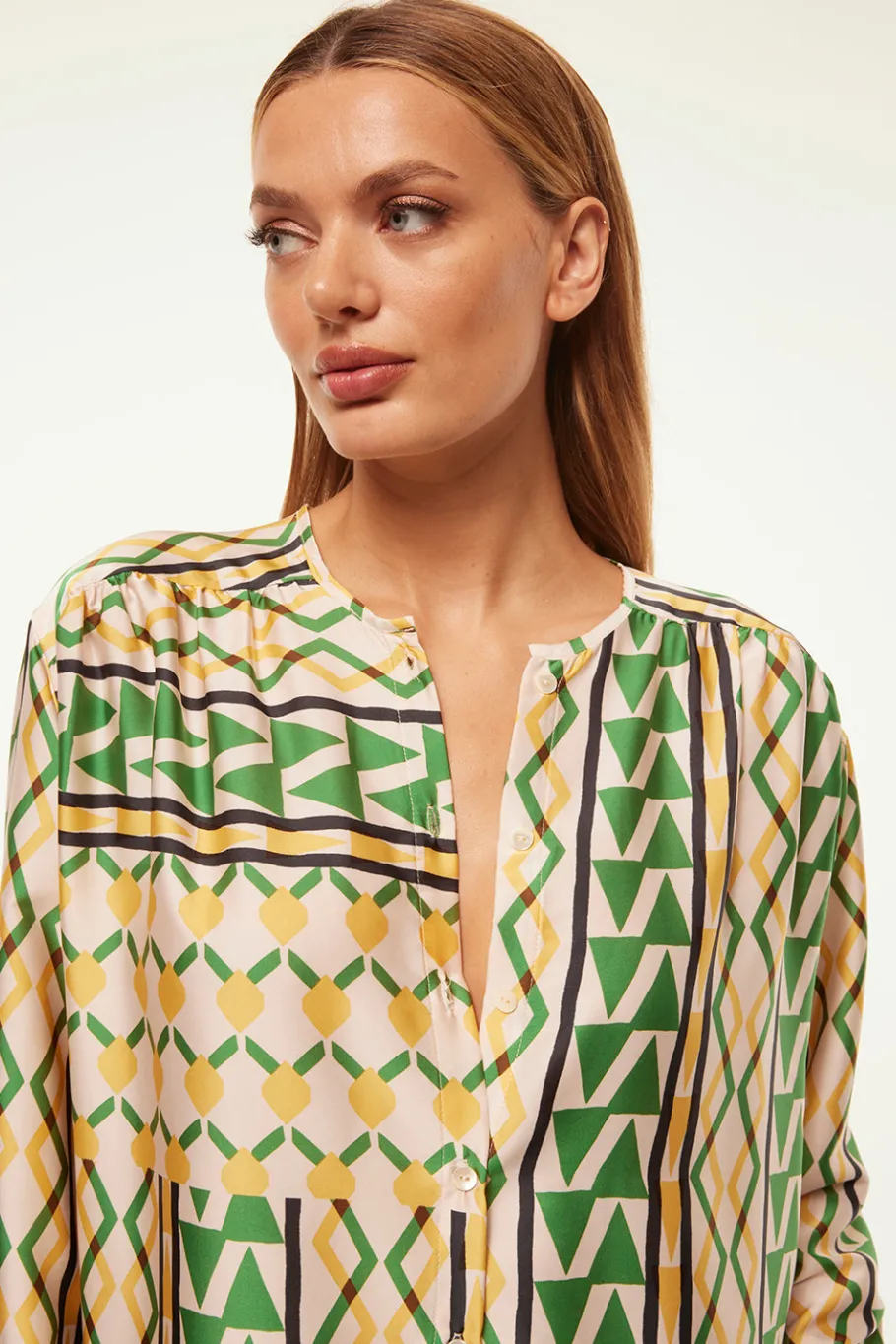 MISA Los Angeles Matching Sets|Tops>TEODORA TOP Limoncellogeosatin