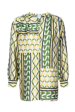 MISA Los Angeles Matching Sets|Tops>TEODORA TOP Limoncellogeosatin