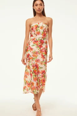 MISA Los Angeles Wedding Guest|Honeymoon>THARA DRESS Palmareibloomssatin