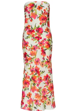 MISA Los Angeles Wedding Guest|Honeymoon>THARA DRESS Palmareibloomssatin