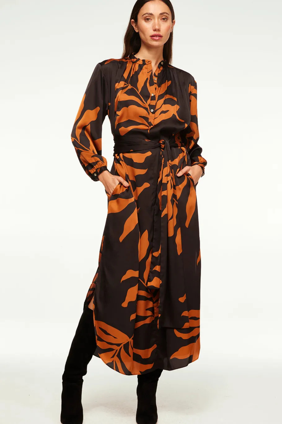 MISA Los Angeles Wedding Guest|Long-sleeve>TONYA DRESS Fernalglow