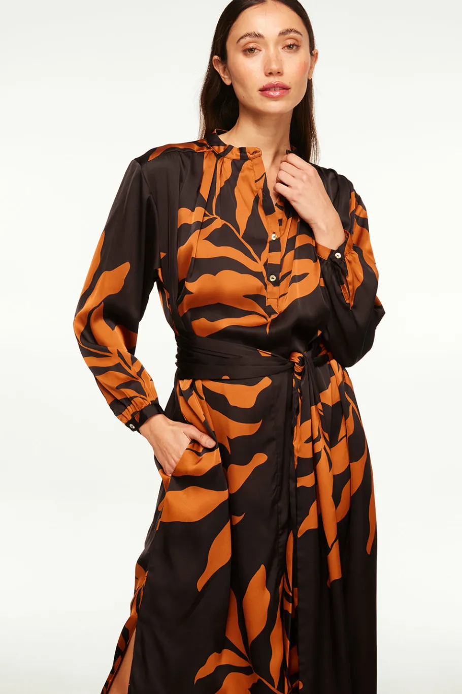 MISA Los Angeles Wedding Guest|Long-sleeve>TONYA DRESS Fernalglow