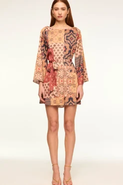 MISA Los Angeles Long-sleeve|Misa Classics>TWIGGY DRESS Surrealpatchworksatin