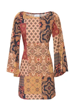 MISA Los Angeles Long-sleeve|Misa Classics>TWIGGY DRESS Surrealpatchworksatin