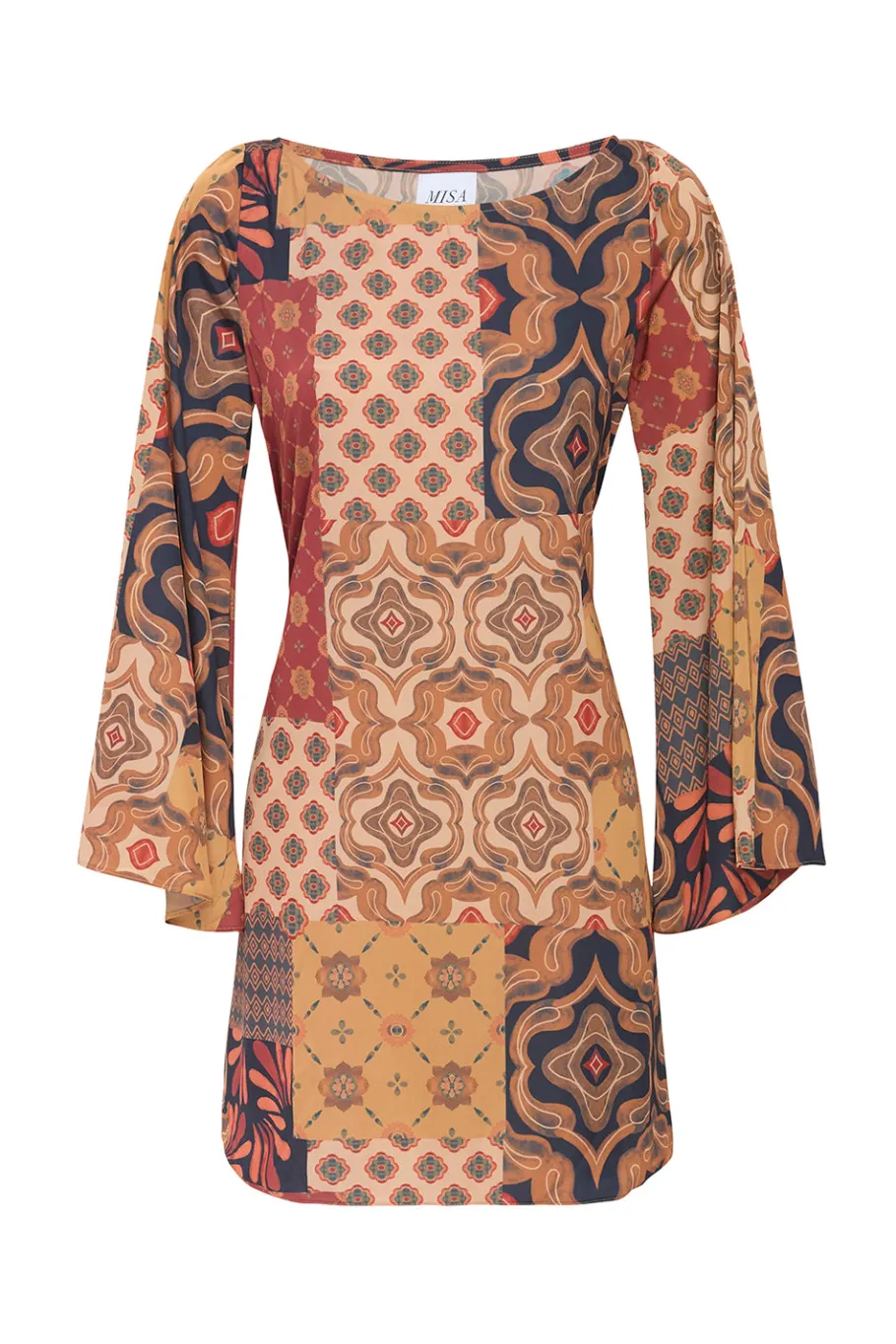 MISA Los Angeles Long-sleeve|Misa Classics>TWIGGY DRESS Surrealpatchworksatin