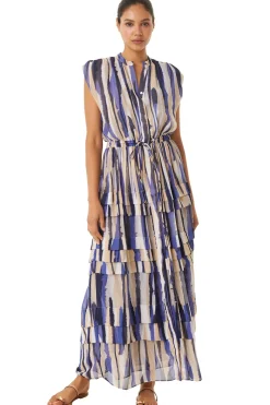 MISA Los Angeles Maxi|Dresses>ULRICHA DRESS Stripedinstinct