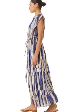 MISA Los Angeles Maxi|Dresses>ULRICHA DRESS Stripedinstinct