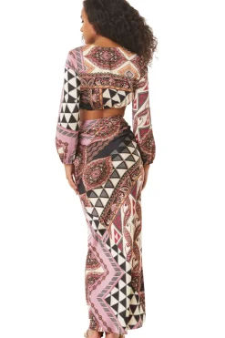 MISA Los Angeles Honeymoon|Matching Sets>VALA TOP Leonardopatchwork