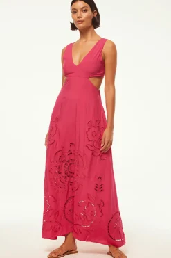 MISA Los Angeles Honeymoon|Cut-out>VALENCIA DRESS Pinkeyelet