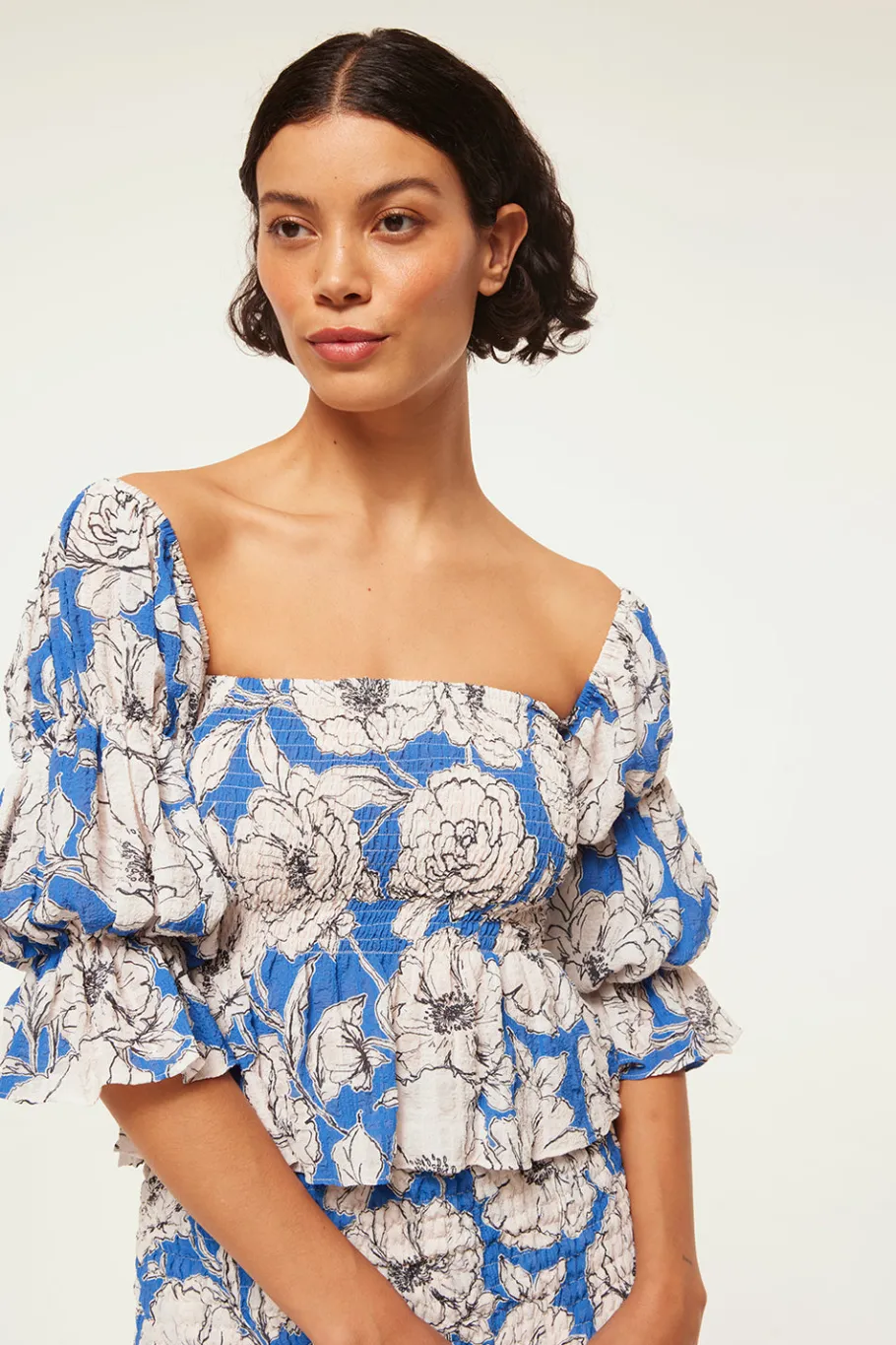 MISA Los Angeles Misa Classics|Matching Sets>VIDA TOP Gardeniacrinkle