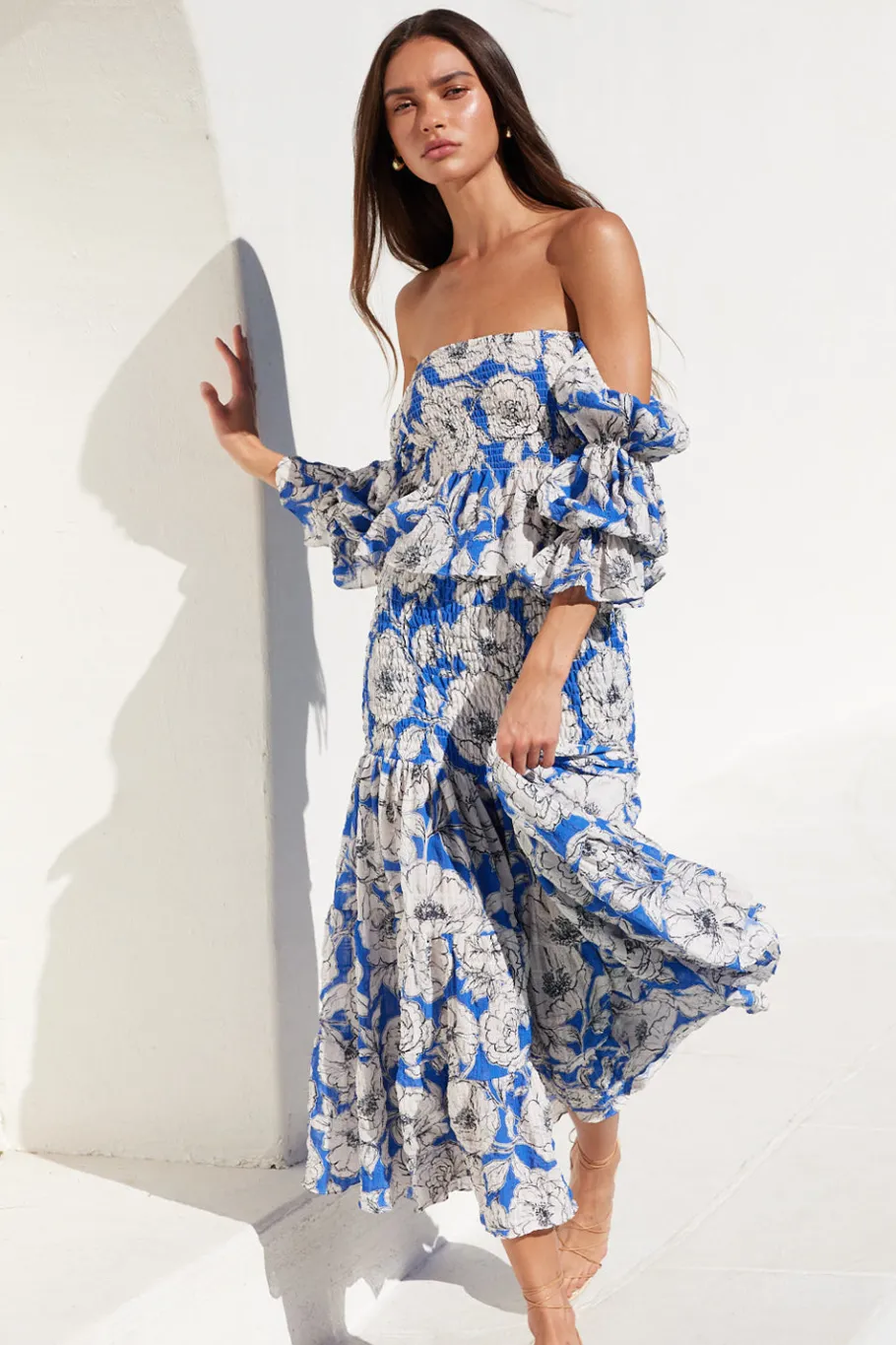 MISA Los Angeles Misa Classics|Matching Sets>VIDA TOP Gardeniacrinkle