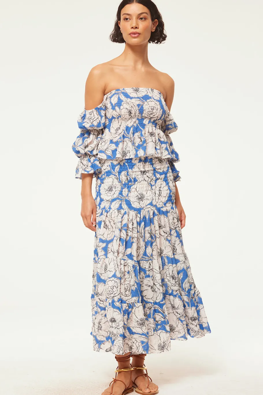 MISA Los Angeles Misa Classics|Matching Sets>VIDA TOP Gardeniacrinkle