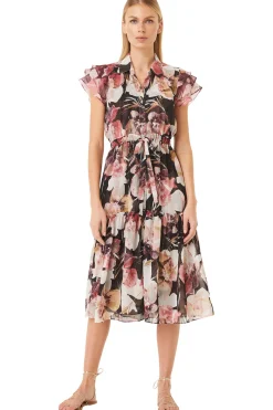 MISA Los Angeles Misa Classics|Midi>VIOLA DRESS Floratropicalmix