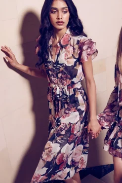 MISA Los Angeles Misa Classics|Midi>VIOLA DRESS Floratropicalmix