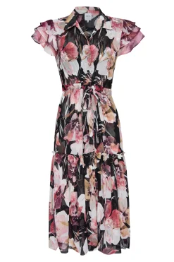 MISA Los Angeles Misa Classics|Midi>VIOLA DRESS Floratropicalmix